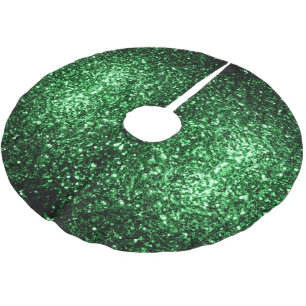 Jupon De Sapin En Polyester Brossé Étincelle de parties scintillant dorée et verte fo