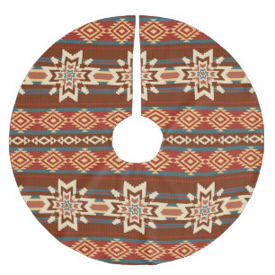 Jupon De Sapin En Polyester Brossé Étoiles textiles ethniques : Motif Abstrait.