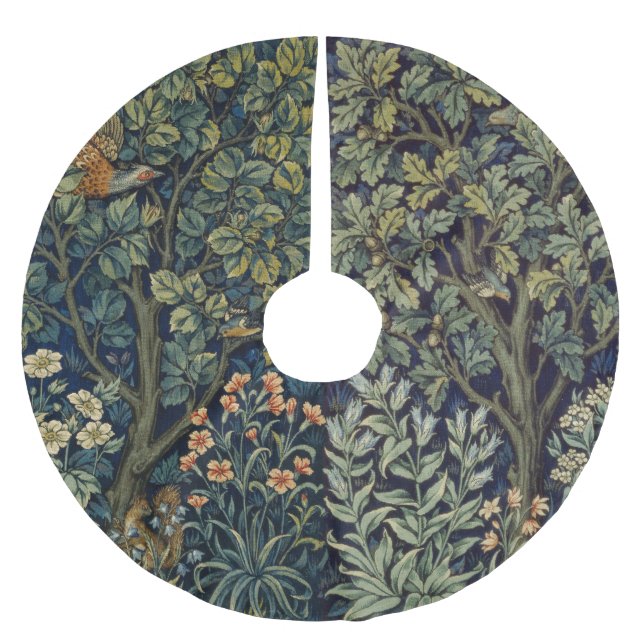 Jupon De Sapin En Polyester Brossé Faisan d'arbre boisé William Morris (Devant)