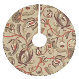 Jupon De Sapin En Polyester Brossé Fantastique Floral : Dreamy Seamless Motif.