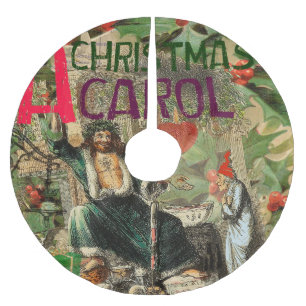 Jupon De Sapin En Polyester Brossé Fantôme de Noël Illustration actuelle Scrooge