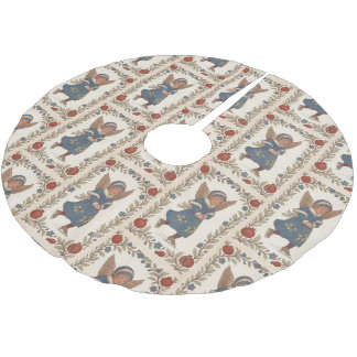 Jupon De Sapin En Polyester Brossé Faux burlap skating Angel traditional Christmas