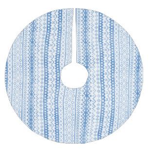 Jupon De Sapin En Polyester Brossé Faux Fair Isle Knitwear Aquarelle Cosy Cabincore