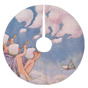 Jupon De Sapin En Polyester Brossé Fées des Nuages Créant des Nuages