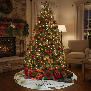 Jupon De Sapin En Polyester Brossé Ferme d'hiver