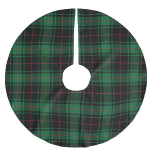 Jupon De Sapin En Polyester Brossé Ferme noir rouge rustique tartan plaid motif