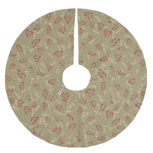 Jupon De Sapin En Polyester Brossé Ferme pays feuille d'or motif vintage