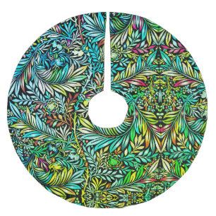 Jupon De Sapin En Polyester Brossé Ferme prismatique verte