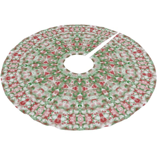 Jupon De Sapin En Polyester Brossé Festif Funky Boho Hippie Noël Kaleidoscope (Angle)