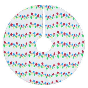 Jupon De Sapin En Polyester Brossé Festif lumières à cordes de Noël