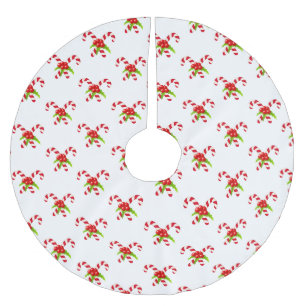 Jupon De Sapin En Polyester Brossé Festive Twin Sucres de canne Holiday