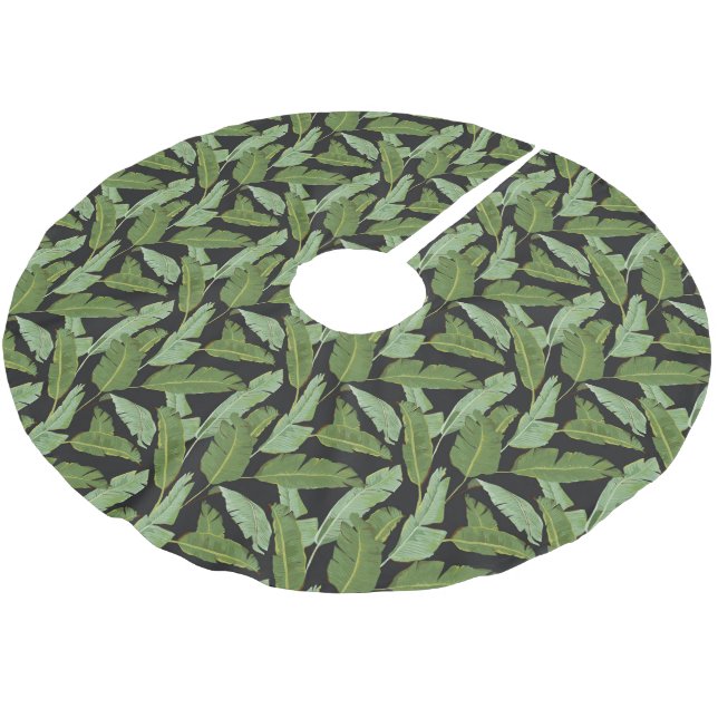 Jupon De Sapin En Polyester Brossé Feuilles de palmiers (Angle)