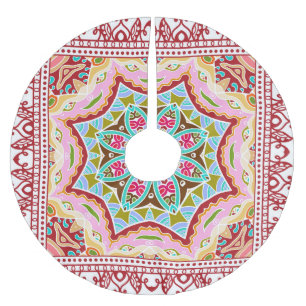 Jupon De Sapin En Polyester Brossé Feuilles tropicaux Abstraits Motifs divers