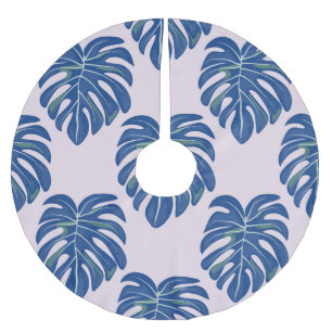 Jupon De Sapin En Polyester Brossé Feuilles tropicaux Motif sans couture tendance