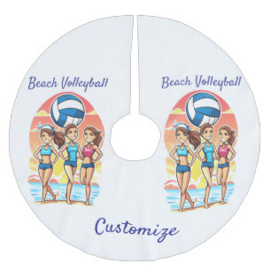 Jupon De Sapin En Polyester Brossé Filles de beach volley Thunder_Cove