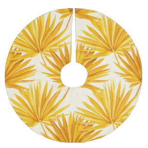 Jupon De Sapin En Polyester Brossé Flair hawaïen : Palmiers colorés Feuilles