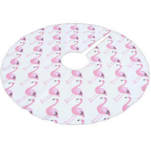 Jupon De Sapin En Polyester Brossé Flamants roses roses