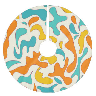 Jupon De Sapin En Polyester Brossé Flèches rétro : motif floral Vintage