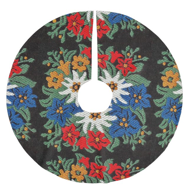 Jupon De Sapin En Polyester Brossé Fleur alpine suisse d'edelweiss (Devant)