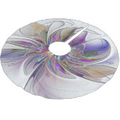 Jupon De Sapin En Polyester Brossé Fleur d'art Abstrait, énergique et coloré (Angle)
