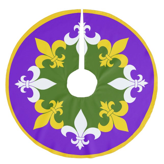 Jupon De Sapin En Polyester Brossé Fleur de Lis (Devant)