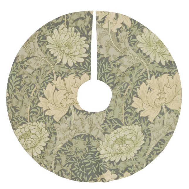 Jupon De Sapin En Polyester Brossé Fleur de Sauge Chrysanthème de William Morris (Devant)