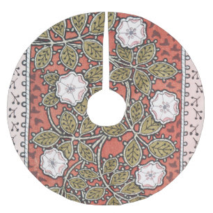 Jupon De Sapin En Polyester Brossé Fleur d'illustration Rose sauvage Vintage