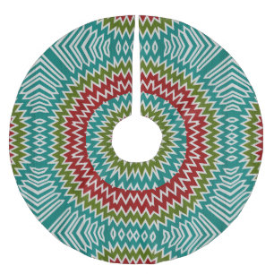 Jupon De Sapin En Polyester Brossé Fleur mandalaic hypnotique