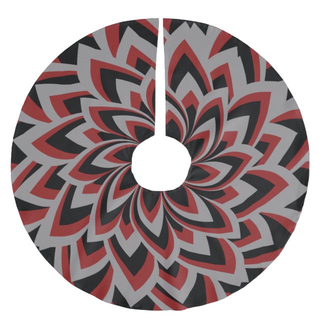 JUPON DE SAPIN EN POLYESTER BROSSÉ FLEUR TOURBILLON COMPLET  (Devant)