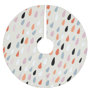 Jupon De Sapin En Polyester Brossé Fleurs Art Déco : Moderne sans couture