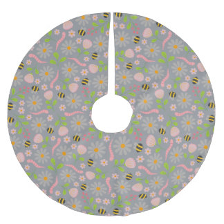 Jupon De Sapin En Polyester Brossé Fleurs et créatures inspirées de la nature