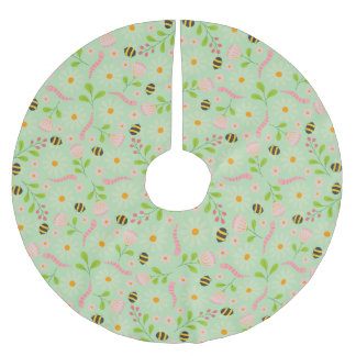 Jupon De Sapin En Polyester Brossé Fleurs et créatures inspirées de la nature