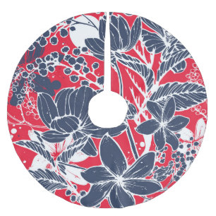 Jupon De Sapin En Polyester Brossé Fleurs vintages Creusées À La Main, Motif Élégant.