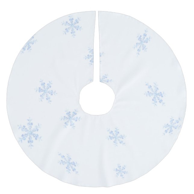 Jupon De Sapin En Polyester Brossé Flocon de neige (Devant)