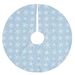 Jupon De Sapin En Polyester Brossé Flocon de neige d'hiver moderne toute-dessus Jupe 