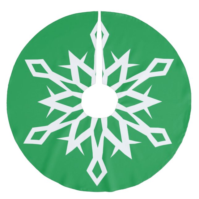 Jupon De Sapin En Polyester Brossé Flocon de neige no 3 (Devant)