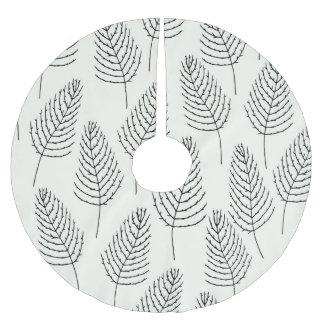 Jupon De Sapin En Polyester Brossé Floral naturel : Vintage blanc Abstrait