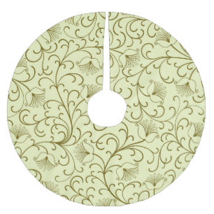 Jupon De Sapin En Polyester Brossé Floral Vintage : Belle illustration de fond