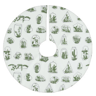 Jupon De Sapin En Polyester Brossé Florarium Succulent : Conception géométrique Vinta