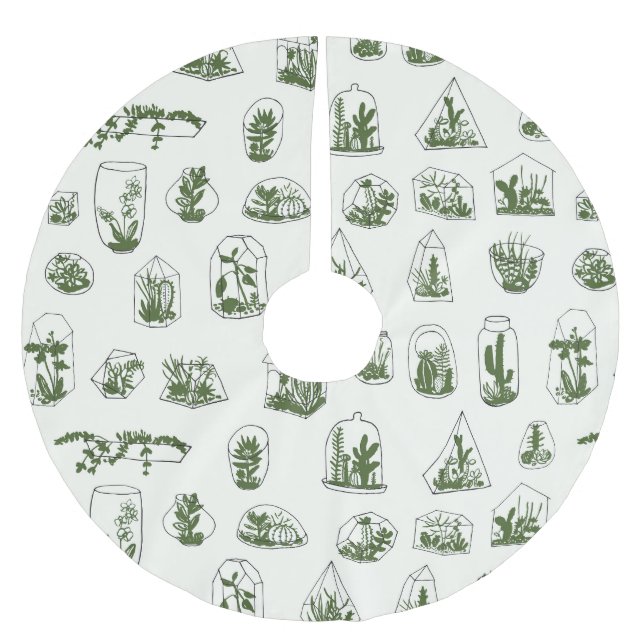 Jupon De Sapin En Polyester Brossé Florarium Succulent : Conception géométrique Vinta (Devant)