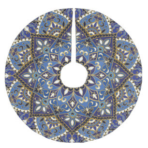 Jupon De Sapin En Polyester Brossé Flore orientale : Tapis Vintage