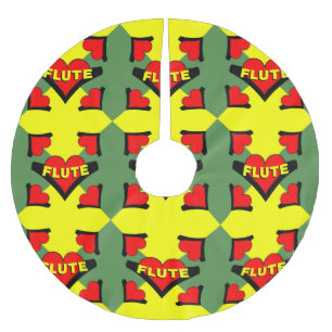 Jupon De Sapin En Polyester Brossé Flûte sur le coeur