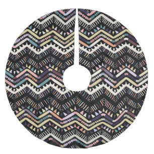 Jupon De Sapin En Polyester Brossé folklore géométrique d'Ikat, motif aztèque tribal.