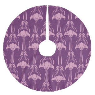 Jupon De Sapin En Polyester Brossé Fond d'écran floral violet rose