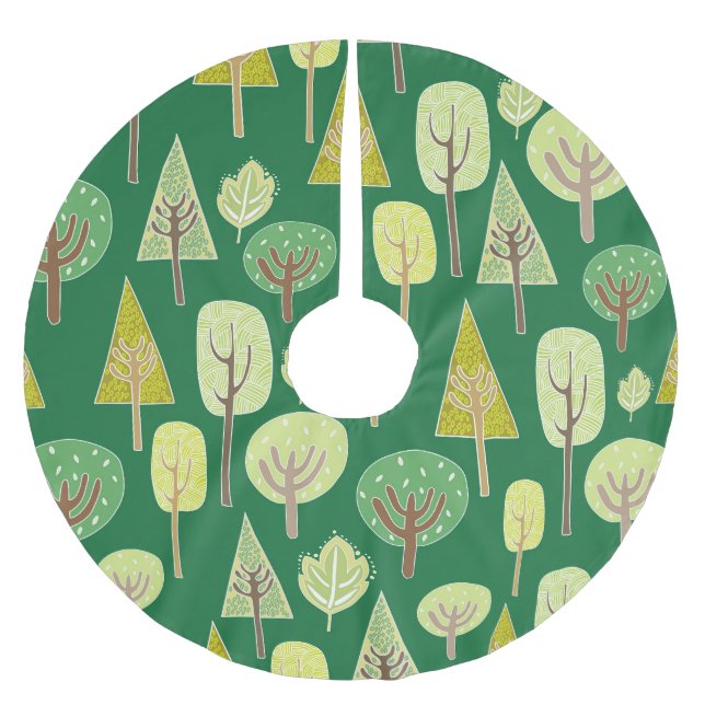 Jupon De Sapin En Polyester Brossé Forêt d'été : Conception inspirée par la nature (Devant)