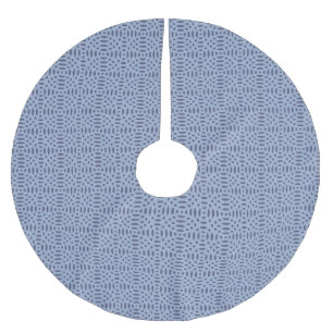 Jupon De Sapin En Polyester Brossé Formes circulaires bleues modernes en motif transp