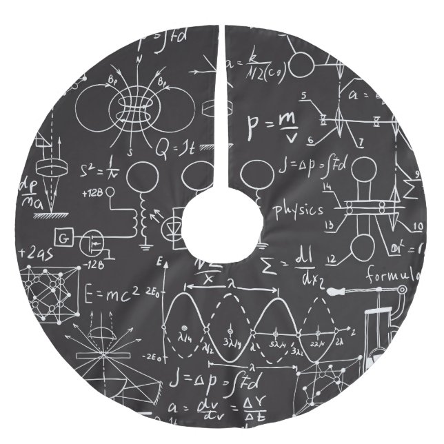 Jupon De Sapin En Polyester Brossé Formules scientifiques : Patte de calcul du tablea (Devant)