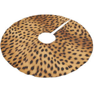 Jupon De Sapin En Polyester Brossé Fourrure animale Cheetah