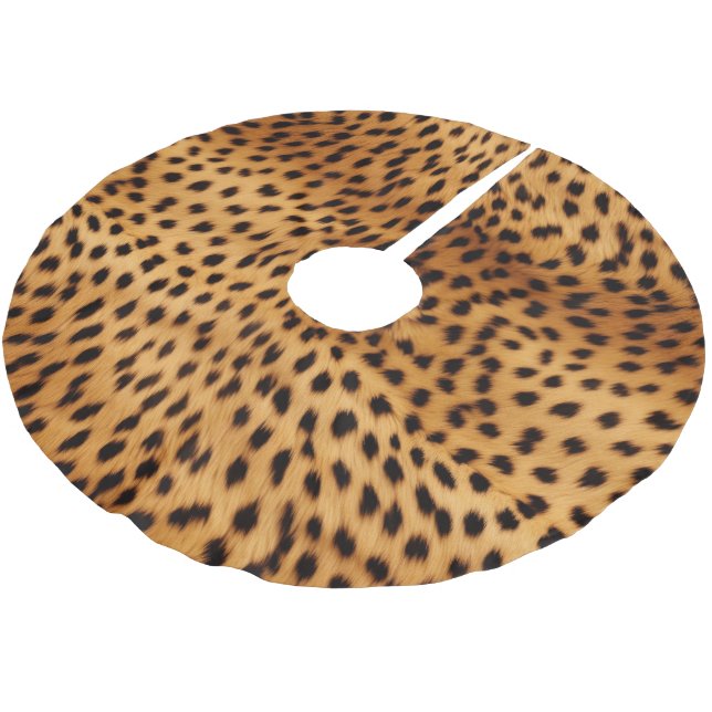 Jupon De Sapin En Polyester Brossé Fourrure d'animal guépard (Angle)