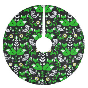 Jupon De Sapin En Polyester Brossé Fox Nordic Scandinavian Folk Art nappe